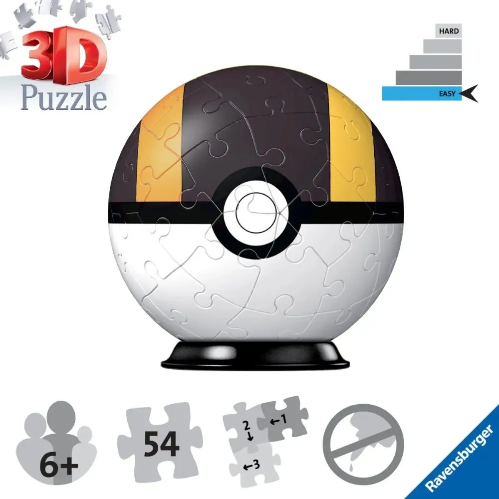 Rompecabezas Pokemon 3D Ultra Ball 55 Piezas - Ravensburger 3