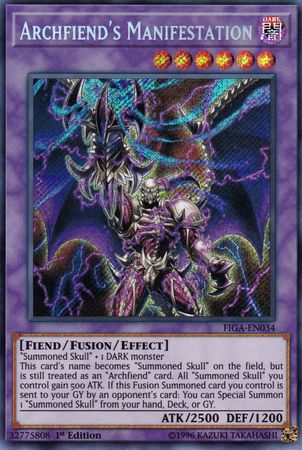 Archfiend's Manifestation - FIGA-EN034 - Secret Rare 1