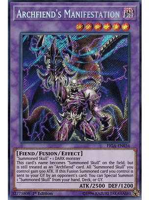 Archfiend's Manifestation - FIGA-EN034 - Secret Rare