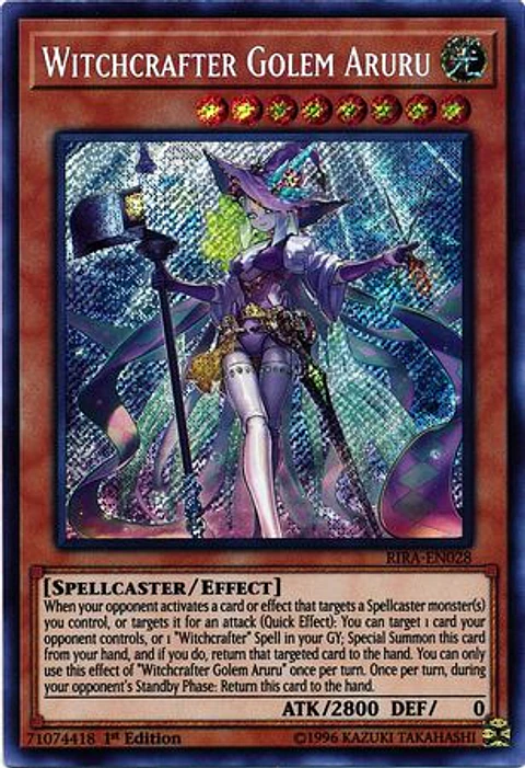 Witchcrafter Golem Aruru - RIRA-EN028 - Secret Rare