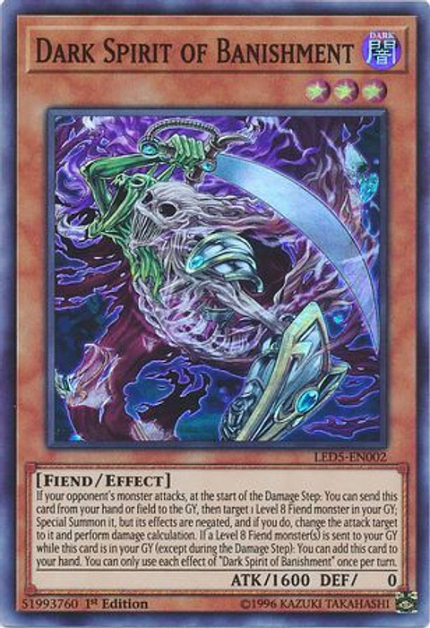 Dark Spirit of Banishment - LED5-EN002 - Super Rare 