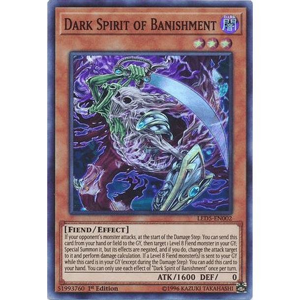 Dark Spirit of Banishment - LED5-EN002 - Super Rare 