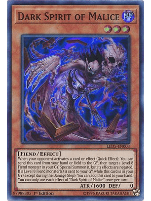 Dark Spirit of Malice - LED5-EN003 - Super Rare