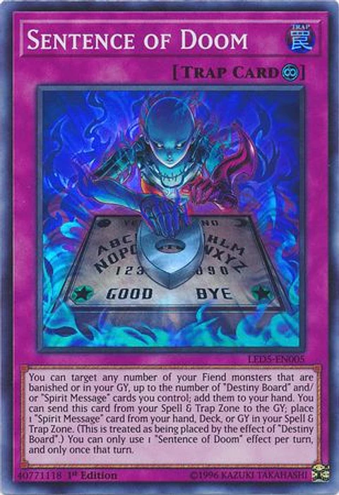 Sentence of Doom - LED5-EN005 - Super Rare