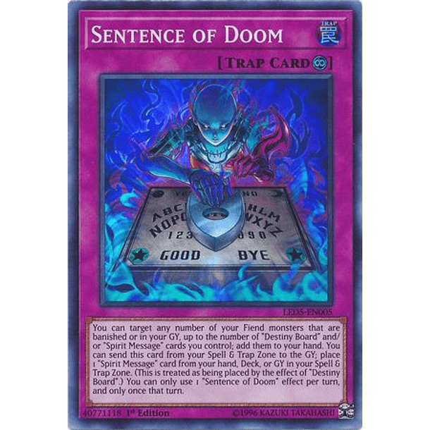 Sentence of Doom - LED5-EN005 - Super Rare