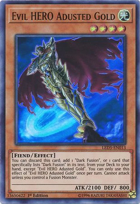 Evil HERO Adusted Gold - LED5-EN013 - Ultra Rare