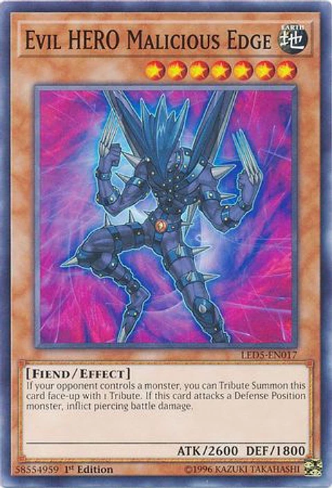 Evil HERO Malicious Edge - LED5-EN017 - Common