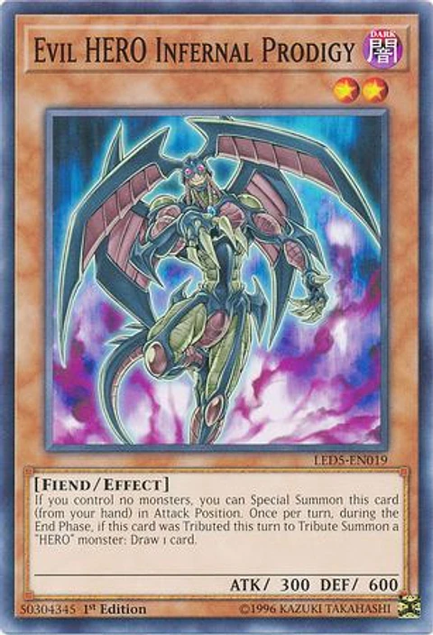 Evil HERO Infernal Prodigy - LED5-EN019 - Common