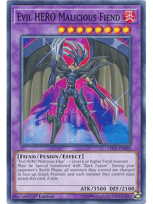 Evil HERO Malicious Fiend - LED5-EN020 - Common