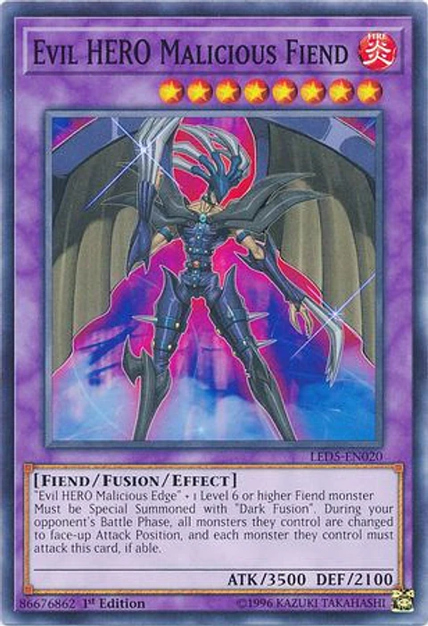 Evil HERO Malicious Fiend - LED5-EN020 - Common