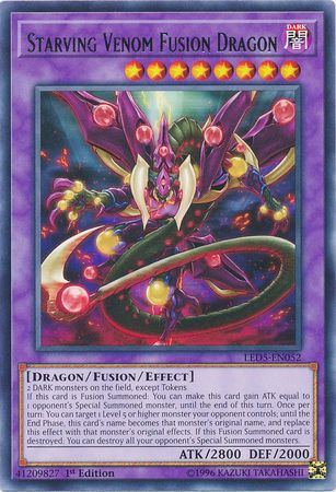 Starving Venom Fusion Dragon - LED5-EN052 - Rare 1