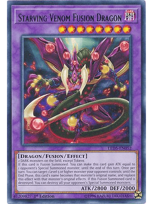 Starving Venom Fusion Dragon - LED5-EN052 - Rare