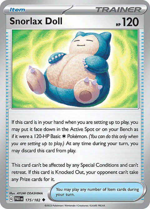 Snorlax Doll - 175/182 - Uncommon - PAR