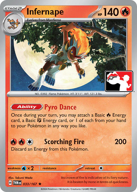 Infernape - 033/167 - Uncommon- TWM 