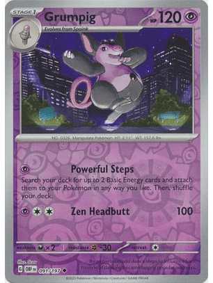 Grumpig - 091/197 - Uncommon -OBF