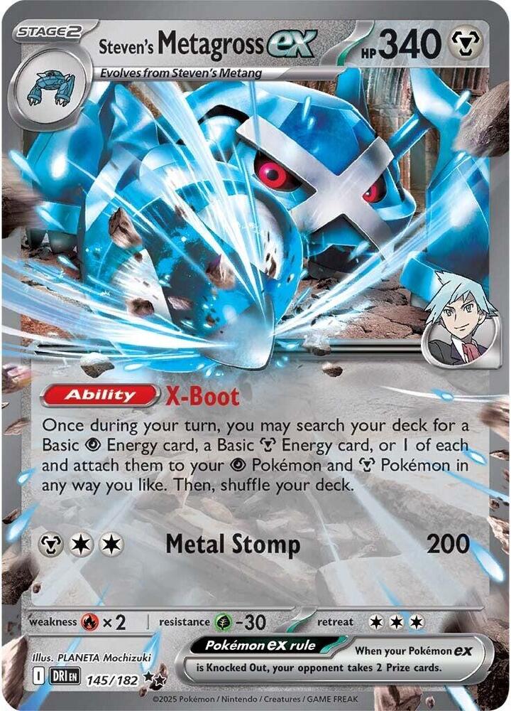 Steven's Metagross ex - 145/182 - Double Rare - DRI 1
