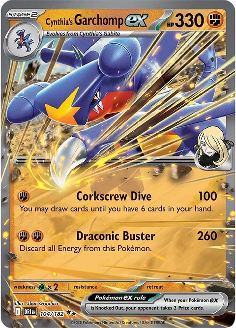 Cynthia's Garchomp ex - 104/182 - Double Rare - DRI