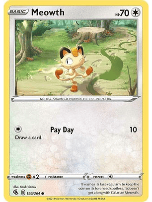 Meowth - 199/264 - Common - FST