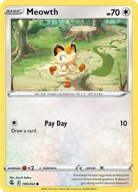 Meowth - 199/264 - Common - FST