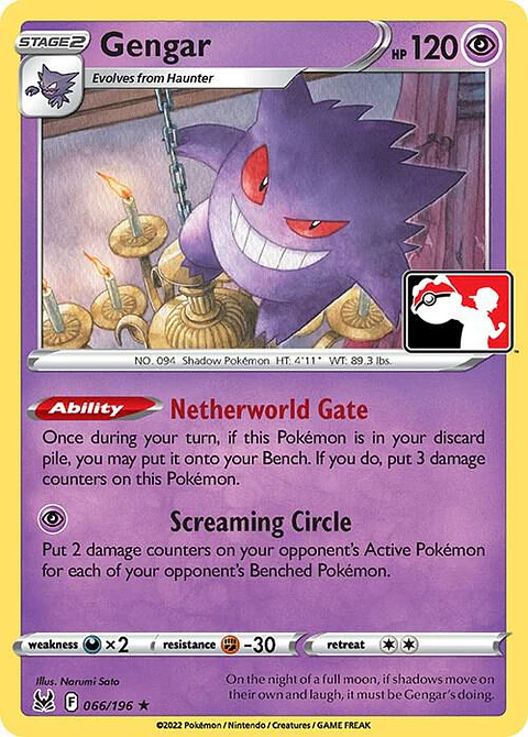 Gengar - 066/196 - Rare - LOR