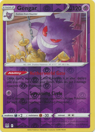Gengar - 066/196 - Rare - LOR 4