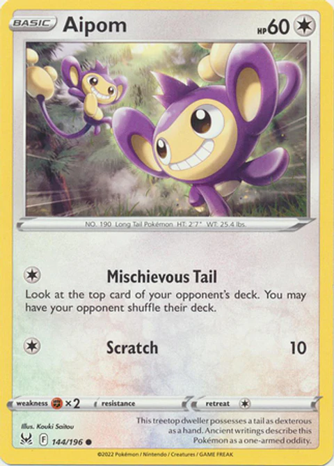 Aipom - 144/196 - Common - LOR