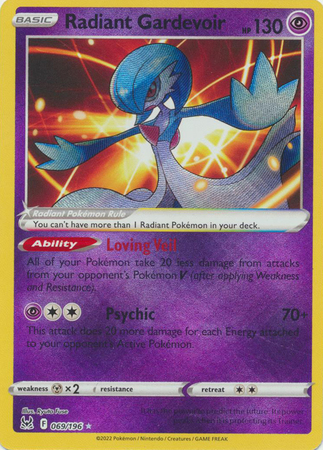 Radiant Gardevoir - 069/196 - Rare - LOR 2