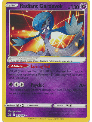 Radiant Gardevoir - 069/196 - Rare - LOR