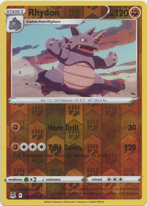Rhydon - 090/196 - Uncommon - LOR