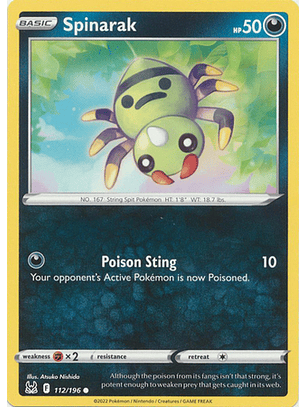 Spinarak - 112/196 - Common - LOR