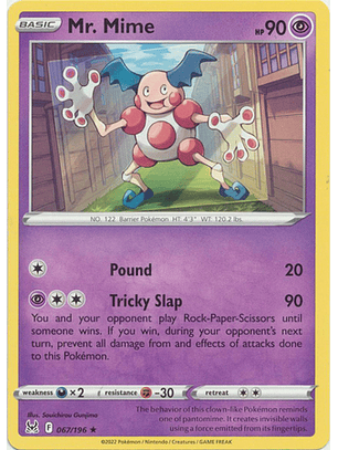 Mr. Mime - 067/196 - Rare - LOR