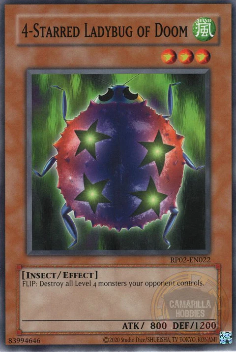 4-Starred Ladybug of Doom - RP02-EN022 - Common (Reprint) 