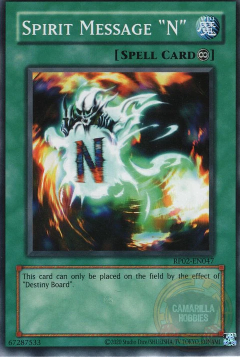 Spirit Message "N" - RP02-EN047 - Common (Reprint) 