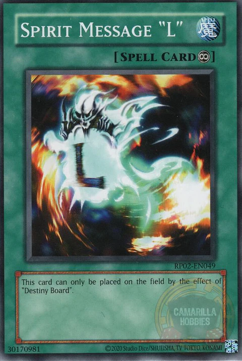 Spirit Message "L" - RP02-EN049 - Common (Reprint) 