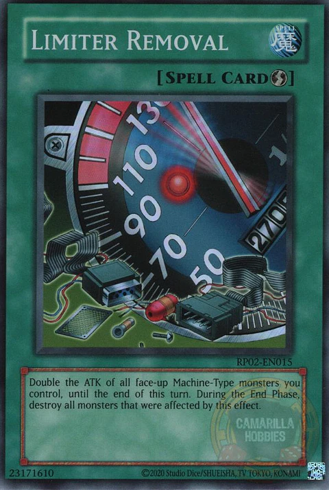 Limiter Removal - RP02-EN015 - Super Rare (Reprint) 