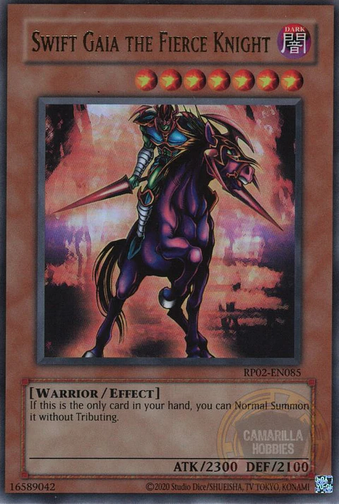 Swift Gaia the Fierce Knight - RP02-EN085 - Ultra Rare (Reprint) (dañado)