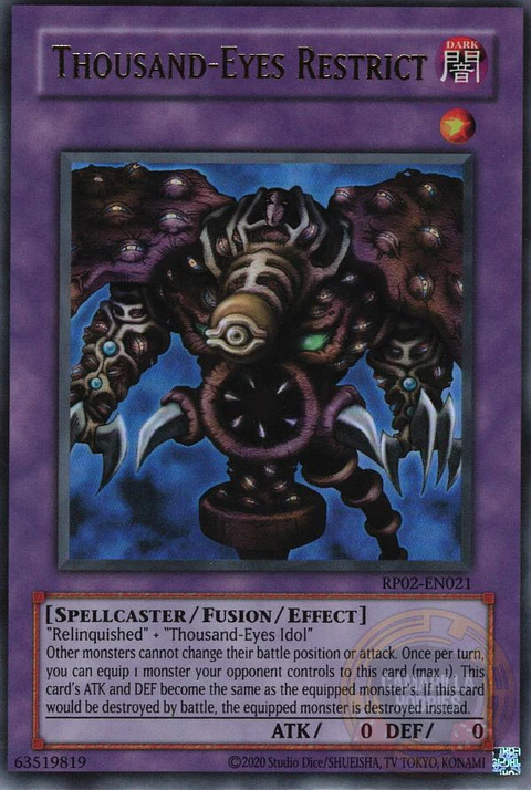 Thousand-Eyes Restrict - RP02-EN021 - Ultra Rare (Reprint) 