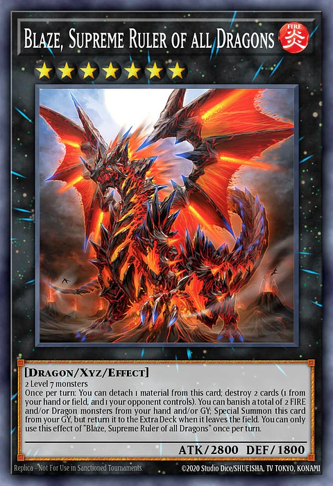 Blaze, Supreme Ruler of all Dragons - MP25-EN146 - Prismatic Secret Rare 