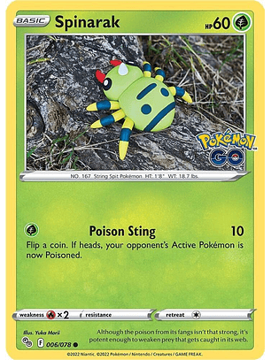 Spinarak - 006/078 - Common  - GO 