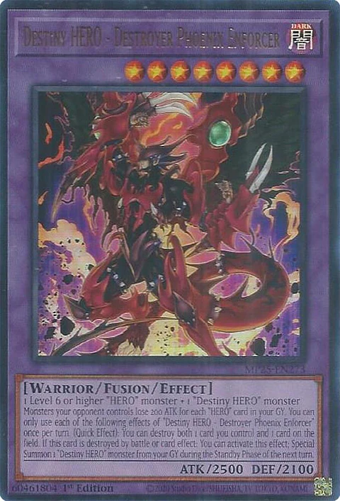 Destiny HERO - Destroyer Phoenix Enforcer - MP25-EN273 - Ultra Rare 