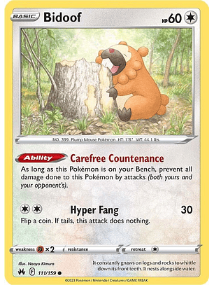 Bidoof - 111/159 - Common - CRZ