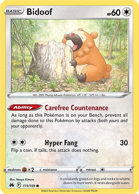 Bidoof - 111/159 - Common - CRZ