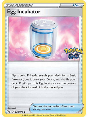 Egg Incubator - 066/078 - Pokemon GO - Uncommon 