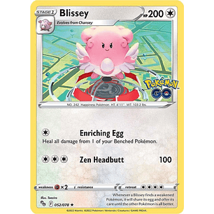 Blissey - 052/078 - Pokemon GO - Rare