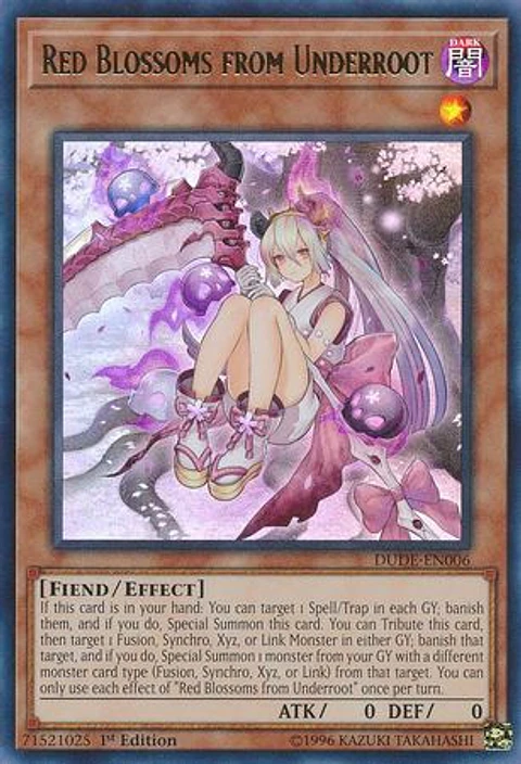 Red Blossoms from Underroot - DUDE-EN006 - Ultra Rare  