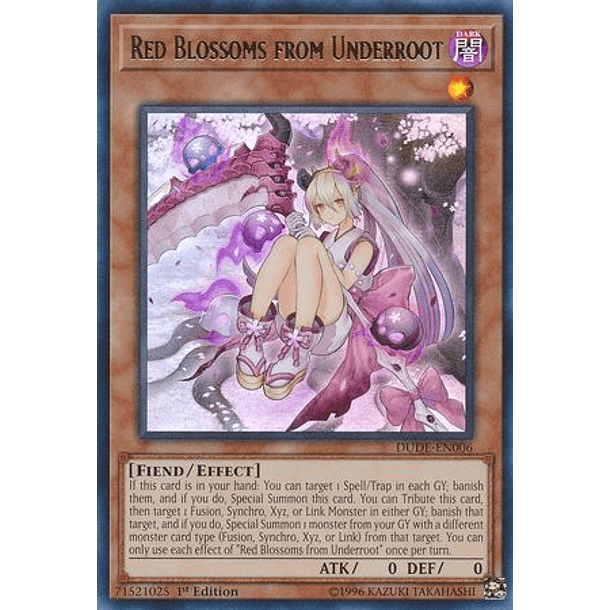 Red Blossoms from Underroot - DUDE-EN006 - Ultra Rare  
