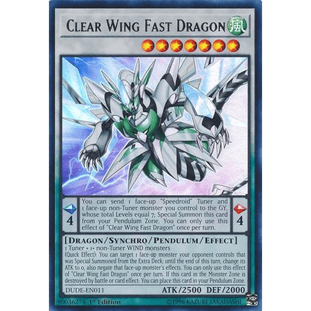 Clear Wing Fast Dragon - DUDE-EN011 - Ultra Rare 