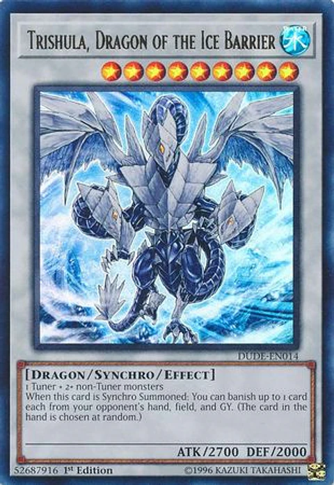 Trishula, Dragon of the Ice Barrier - DUDE-EN014 - Ultra Rare