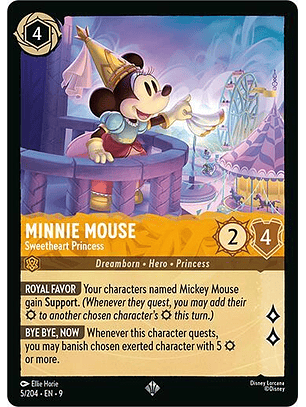 Minnie Mouse - Sweetheart Princess - 32/204 - Super Rare - 9 