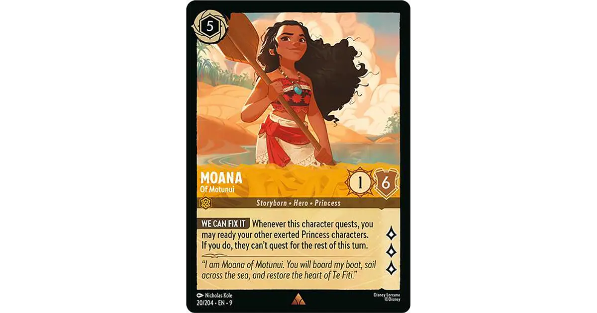 Moana - Of Motunui - 20/204 - Rare - 9